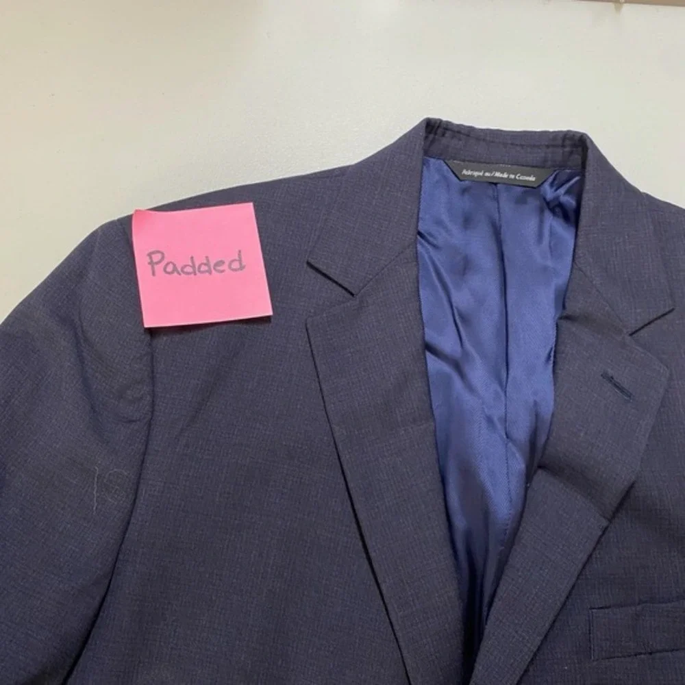 1883 Coppley Blazer Mens 44R‎ Blue Plaid Italian Wool Ivy League Academia